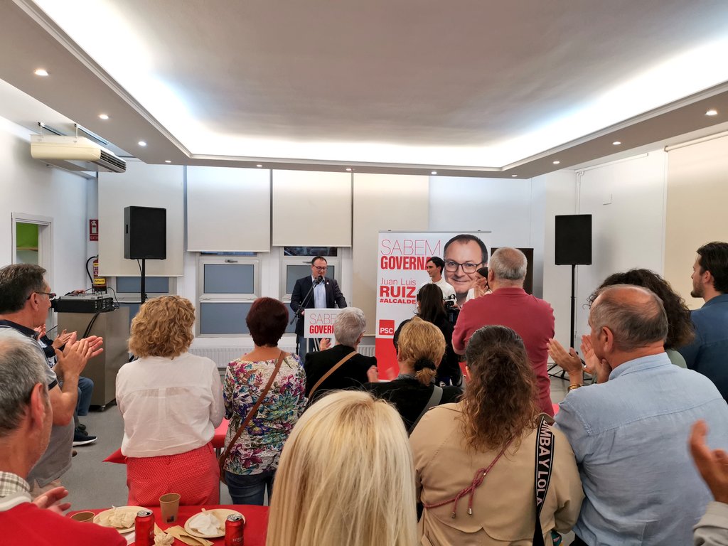 Juan Luis Ruiz, a l'acte final de campanya del PSC Vilanova i la Geltrú